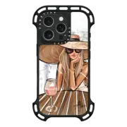 iPhone 16 Pro Ultra Bounce Case MagSafe Compatible Rose Dreamer (Blonde) Fashion Illustration Case
