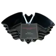 Halloween BLACK BAT Melamine Tidbit Bowls Set of 4 Christian Siriano Spooky NEW