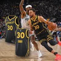 在飛比找蝦皮商城優惠-Nike 球衣 Curry 黑 黃 NBA 金洲勇士 舊金山