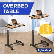 Modern Bedside Overbed Table Sofa Side End Laptop Rolling Tilting Cart
