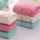 2Pcs Cute Microfiber Absorbent Drying Bath Beach Towel Baby Kids Cartoon Tow ZF