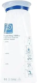 Vomit Bags 1.5L Sick Barf Puke Spew Bag Travel Car Disposable Twist Seal