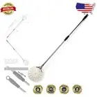 Professional 9-Inch Perforated Pizza Paddle with 47-Inch Handle for Easy Baking