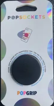 PopSockets Collapsible Grip & Stand for Phones and Tablets Black Swappable Top
