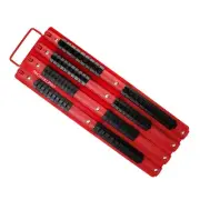 MichaelPro MP014006 80-Piece Portable Socket Organizer Tray, Red Rail with Bl...