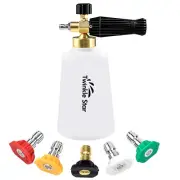 Twinkle Star Foam Cannon Snow Foam Lance with 1/4" Quick Connector, 5 Nozzle ...