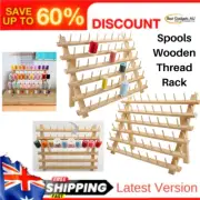 New Brothread 2X60 Spools Wooden Thread Rack/Thread Holder Organizer with Hook