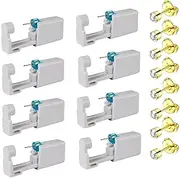 [YOUNIEYO] 8pcs Ear Piercing Gun Painless Self Ear Piercing Kit Aseptic Ear Piercing Kitwith Gold Ear Studs Earrings for Women Men Girls Boys(White)