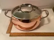 IL MULINO NEW YORK COPPER 2.5 QT. PETITE FRENCH OVEN. GLASS LID. 8”.NEW(6.3.27)