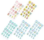 70pcs Manicure Nail Charms False Fingernails for Girls Bunny False Nail Tips Rabbit Press on Nails Press on Fake Nails Tips DIY Nail Tips Child Plastic Patch Self Made