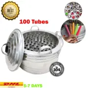 100 Tubes Vintage Thai Ice Cream Manual Machine Shaking Maker Homemade DIY Ice C