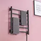 Unbranded Wall Mounted Towel Warmer Racks 6-Towel Stainless Steel in Matte Black