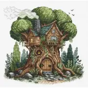 Cross-stitch kit AVA Huts IN All Trees P023 21 X 20 CM