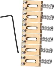 JOINPAYA 6pcs Tremolo Bridge Saddles for Electric Guitars Durable Replacement Guitar Parts with Double Locking System Elegant Finish for Guitarists and Music Lovers