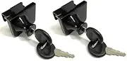 Black Glass Cabinet Lock with 2 Keys Single Swing Glass Cabinet Showcase Door Lock Chrome Plated… (2)