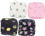 CALLARON 4Pcs Portable Menstrual Pad Bags Compact Storage Pouches for Items Multi Purpose Change Bags for Women for Travel and Everyday Use Lightweight and Durable Design