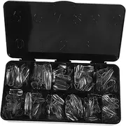 FOMIYES 500pcs Nail Art Clipper Press Nails Short Square Nail Tips Short Coffin Nails Gel Clear Nail Tips Nail Sticker Nail Tips Full Cover Artificial Fingernail Nail Gel Transparent Abs