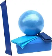 1Set Yoga Ball Set Versatile Yoga Accessories Kit with Resistance Band Block for Pilates Stretching Rehabilitation Core Strength Balance Flexibility Multi Use