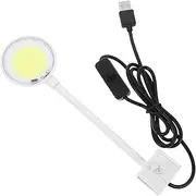 HOLIDYOYO Fish Tank Fish Tank Lamp Aquarium Shrimp Tank Light Aquarium Lighting Clip on Fish Tank Light Goldfish Tank Accessory Clip-on Fish Tank Lights Underwater Light White Abs