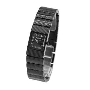 【BREDA】Groove系列 黑色系 不鏽鋼錶帶 16mm小方形女錶 手錶 母親節(1749E)