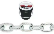 3/8-In. Blue-Krome Proof Coil Chain, 63'