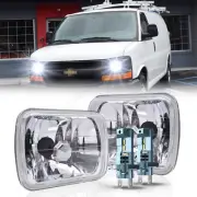Pair 7X6" 5x7" LED Headlights Square for Chevy Express Cargo Van 1500 2500 3500 (for: Peugeot)