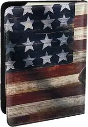 [JEJEA] American Flag Baseball Print Travel Organizer Credit Cards Case Passport BookPassport Holder Cover Wallet forTraveling,, Black, One Size