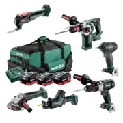 Metabo MET18BL6LB3HD5.5BB 18V 5.5Ah LiHD Lithium-Ion Brushless Cordless 6 Piece