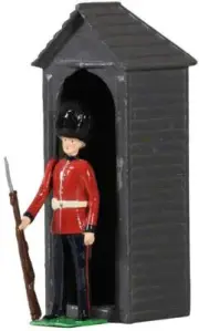 BRITAINS ARCHIVE COLLECTION 49038 BRITISH SCOTS GUARDSMAN WITH SENTRY BOX