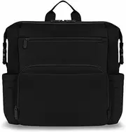 Neoprene urine bag backpack, large capacity newborn and maternity bag, travel backpack with insulated pockets, Black, Medium, Simplicity