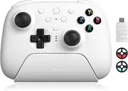 8BitDo Ultimate 2 Wireless Controller with TMR Joysticks for Windows & Android, Gaming Controller with Switchable Hall Effect/Tactile Triggers, RGB Fire Ring, 8Speed Wireless Tech, Charging Dock