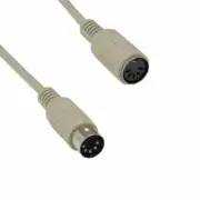 KNTK 25ft DIN 5 to DIN5 Extension Cable Male to Female AT keyboard to PC MIDI