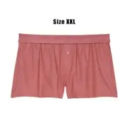 VS PINK Begonia Christmas Dogs Logo Flannel Sleep Boxy Pajama Shorts PJs XXL NEW