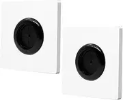 SEWACC 2Pcs Cable Wall Plate Grommet with Gasket Flexible Cord Cover for Audio Video Equipment Elegant Wall Hole Cover for Office and Home Cable Management