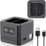 Upgraded,1Pack Ring Batteries Charger,A Charger Compatible with Ring Batteries,LED Digital Display,Dual Charging,for Doorbell Camera 2/3/4,3Plus,Spotlight Camera and Stick Up Cam