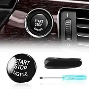 GEARMONSTER Start Stop Button, Engine Start Button Cover, Car Start Button Engine Ignition Switch Cover for E90 E91 E92 E93 E60 X1 E84 X3 E83 X5 E70 X6 E71 (Black)