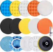 SIQUK 16 Pieces 5 Inch Buffing Pads Foam Polishing Pad Kit Polisher Pads Bonnets