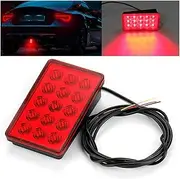 Third Brake Lights Rear 3rd Third Strobe Flashing Tail Brake Stop Light Universal Car Lights Signal Lamp Red/Black F1 Style