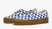 Vans Authentic Checkerboard Blue/White Lace Up Men's Sneakers Shoes Size 8.5