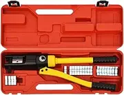 'vidaXL Hydraulic Crimping Tool - Cable Lugs Crimper, 10-300 mm² Range, 360° Rotating Head - Pliers and Bolt Scissors