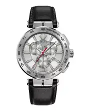 Versace Mens Aion Stainless Steel 45mm Strap Fashion Watch