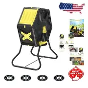 Lightweight 12.41 lbs Compost Bin - Fast-Working Rotating Design for Gardens