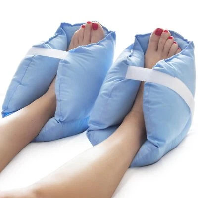 Blue Heel Positioner Cushions for Pain Relief and Comfort in Recovery 2 Pack