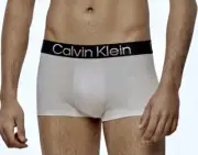 CALVIN KLEIN Flex Natural Ocean Storm Low Rise Trunk Underwear Mens Sz S NB3112