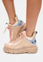 [Buffalo] Beige Pink CLD Chai Platform Sneakers