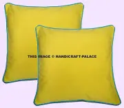 1 PAIR Hippie Plain Dyed Cushion Cover Cotton Pillow Case Home Sofa Decor Ethnic