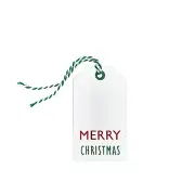 K-Kraft - Tags for Gift Wrapping and Labeling (Xmas on White Kraft 25 PCS)