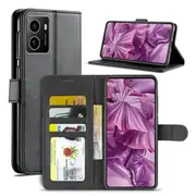 For HMD Pulse /HMD Pulse Pro /HMD Pulse Plus SupRShield Wallet Leather Card Holder Flip Shockproof Magnetic Case Cover (Black)