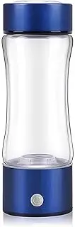 Portable Hydrogen Water Bottle Hydrogen Alkaline Water Generator Ionizer with SPE and PEM Technology 3 Min Make High Concentration Hydrogen Content Up to 600-1600 PPB 380 Ml(Blue)