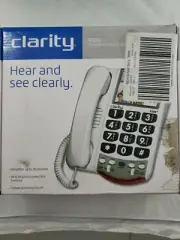 NEW Clarity P300 Amplified Corded Photo Senior Phone White